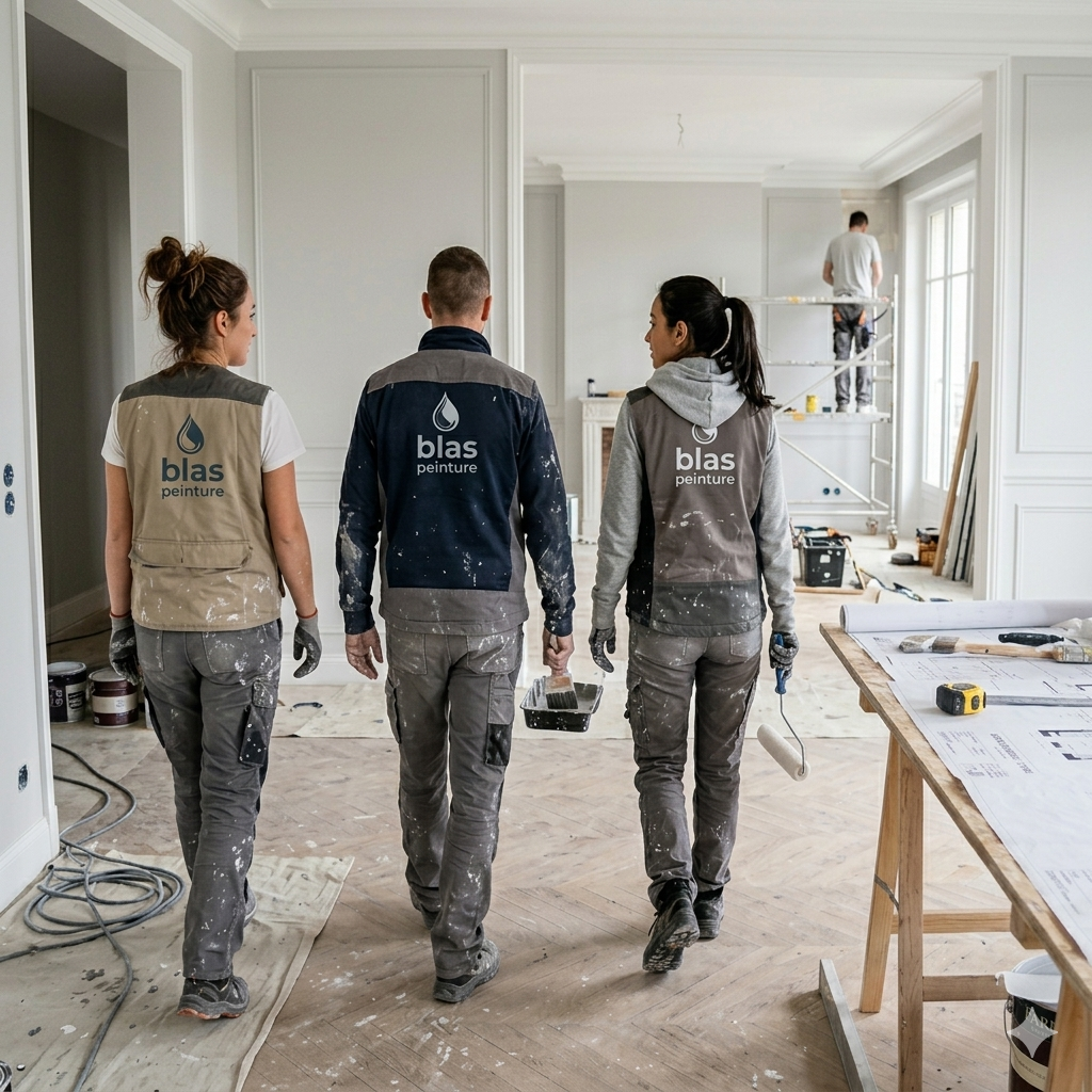 Peintre partenaire des architectes et maîtres d'œuvre en Morbihan - Blas Peinture sur chantier